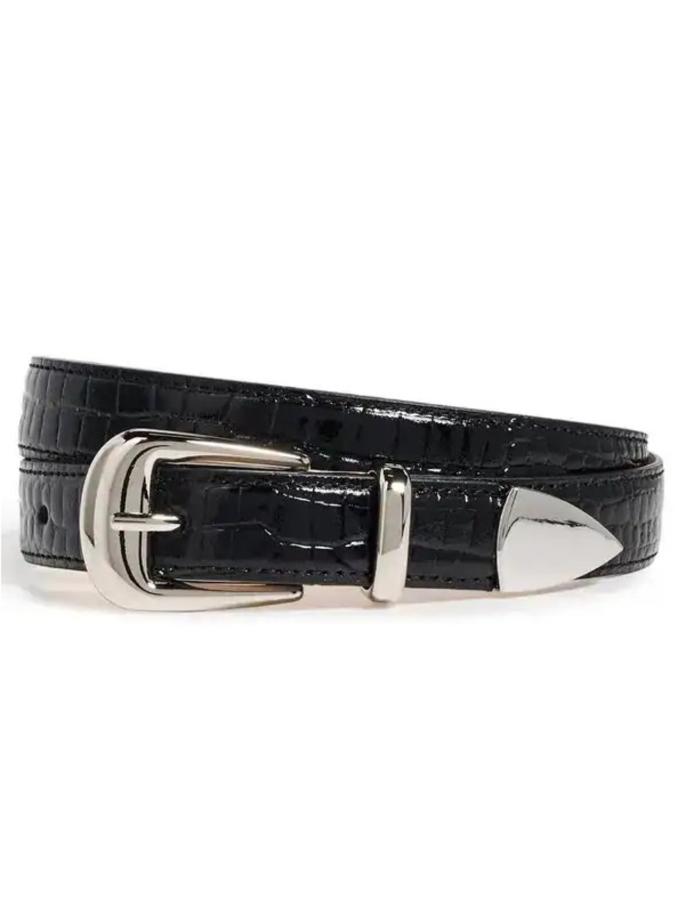 AUREUM | No. 16 Crocodile Texture Leather Belt XS